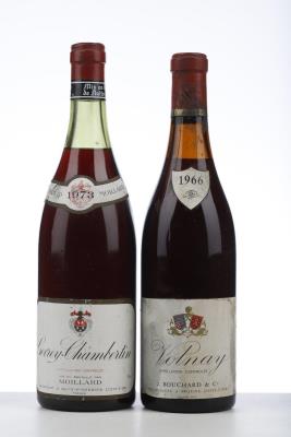 LOT BURGUNDY NV - 1966 Volnay Bouchard, 1973 Gevrey Chambertin Moillard - 2 Bottles