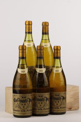 CHATEAUNEUF DU PAPE BLANC DOMAINE DE LA SOLITUDE 1974 - Lançon - 5 Bottles