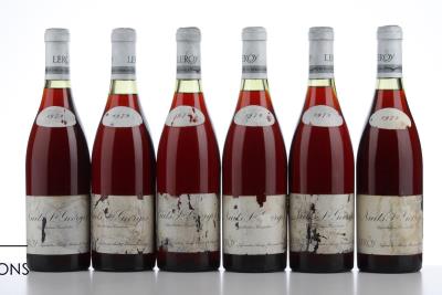 NUITS ST GEORGES 1972 - Leroy - 6 Bottles