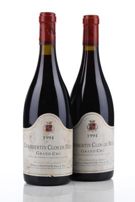 CHAMBERTIN CLOS DE BEZE 1994 - Robert Groffier - 2 Bottles