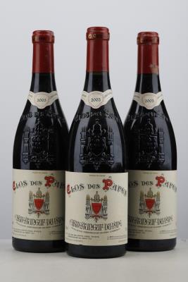 CHATEAUNEUF DU PAPE CLOS DES PAPES 2005 - Paul Avril - 3 Bottles