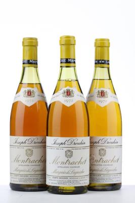 MONTRACHET MARQUIS DE LAGUICHE 1972 - Joseph Drouhin - 3 Bottles