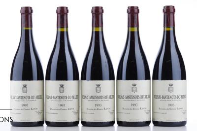 VOLNAY SANTENOTS DU MILIEU 1993 - Comtes Lafon - 5 Bottles