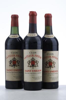 CLOS LA FLEUR FIGEAC 1959 - A. Moueix - 3 Bottles