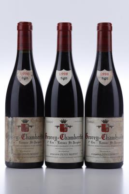 GEVREY CHAMBERTIN LAVAUX ST JACQUES 1998 - Denis Mortet - 3 Bottles