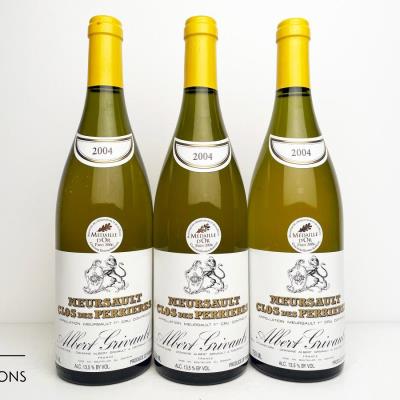 MEURSAULT CLOS DES PERRIERES 2004 - Albert Grivault - 3 Bottles