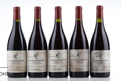 CLOS VOUGEOT 1990 - Rene Engel - 5 Bottles