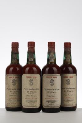 PORTO AUTHENTIQUE DU DOURO VIEUX TAWNY EXTRA FIN 1950 - Quinta do Noval - Marx Salomon - Bottled 1977 - 4 Bottles