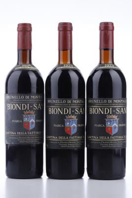 BRUNELLO DI MONTALCINO 1979 - Biondi Santi - 3 Bottles