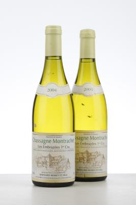 CHASSAGNE MONTRACHET BLANC LES EMBRAZEES 2004 - Bernard Morey - 2 Bottles