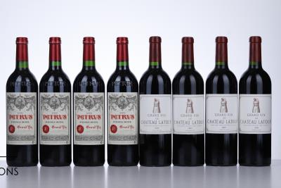 CAISSE DUCLOT CARRE D'AS  2000  - 4 Haut Brion + 4 Latour + 4 Margaux + 4 Petrus  - Owc 16