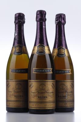 VEUVE CLICQUOT BRUT ROSE 1966 - Veuve Clicquot - 3 Bottles