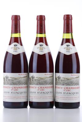 GEVREY CHAMBERTIN CLOS ST JACQUES 1985 - Armand Rousseau - 3 Bottles