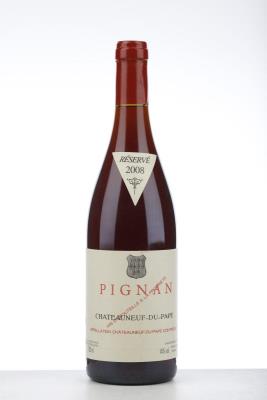 CHATEAUNEUF DU PAPE PIGNAN 2008 - Renyaud - 1 Bottle