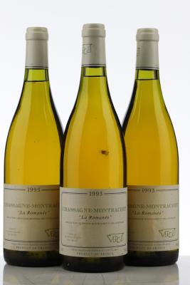 CHASSAGNE MONTRACHET BLANC LA ROMANEE 1993 - Verget - 3 Bottles