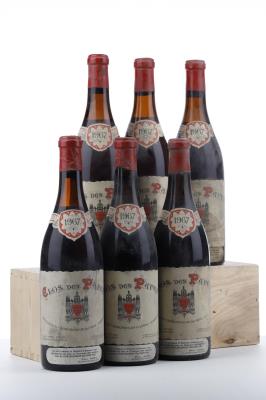 CHATEAUNEUF DU PAPE CLOS DES PAPES 1967 - Paul Avril - Mb - 6 Bottles