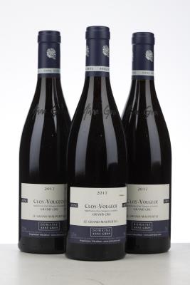 CLOS VOUGEOT LE GRAND MAUPERTUI 2017 - Anne Gros - 3 Bottles