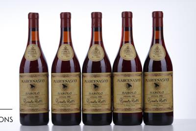 BAROLO CONCA MARCENASCO 1980 - Renato Ratti - 5 Bottles