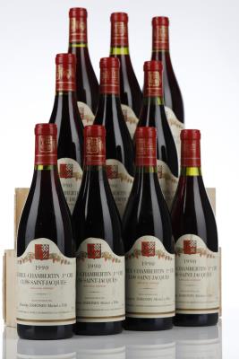 GEVREY CHAMBERTIN CLOS ST JACQUES 1990 - Michel Esmonin - 10 Bottles