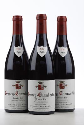 GEVREY CHAMBERTIN 1 ER CRU 2012 - Denis Mortet - 3 Bottles