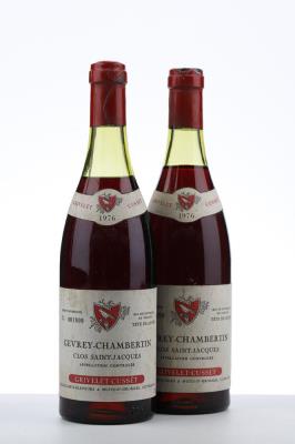 GEVREY CHAMBERTIN CLOS ST JACQUES 1976 - Grivelet Cusset - 2 Bottles