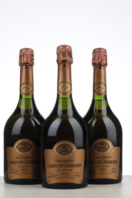 TAITTINGER COMTES DE CHAMPAGNE ROSE 1995 - Taittinger - 3 Bottles