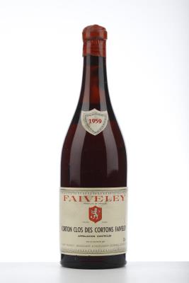 CORTON CLOS DES CORTONS 1959 - Faiveley Mise Leopold Legrand - 1 Bottle