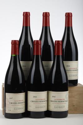 CROZES HERMITAGE LA GUIRAUDE 1*2007 + 5*2016  - Alain Graillot - 6 Bottles