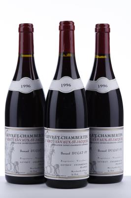 GEVREY CHAMBERTIN LAVAUX ST JACQUES 1996 - Bernard Dugat Py - 3 Bottles