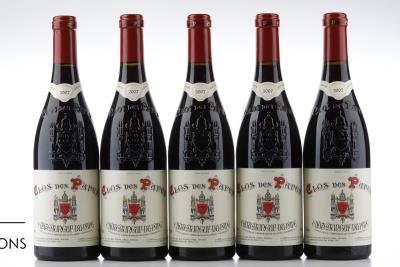 CHATEAUNEUF DU PAPE CLOS DES PAPES 2007 - Paul Avril - 5 Bottles