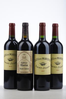 CLOS DU MARQUIS 2*2007 + 1*2010 + GLORIA 1*2006   - Mc - 4 Bottles