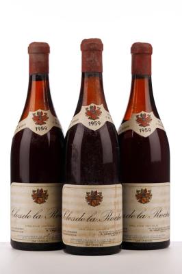 CLOS DE LA ROCHE 1959 - Joseph Drouhin mise Grafé Lecocq - 3 Bottles
