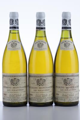 PULIGNY MONTRACHET LES FOLATIERES 1990 - Louis Jadot - 3 Bottles
