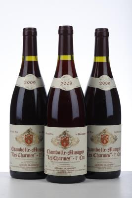 CHAMBOLLE MUSIGNY LES CHARMES MIXED 1*2008 +2*2009 - Gerard Mugneret - 3 Bottles