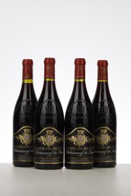 CHATEAUNEUF DU PAPE 1990 - Domaine des Relagnes - 4 Bottles