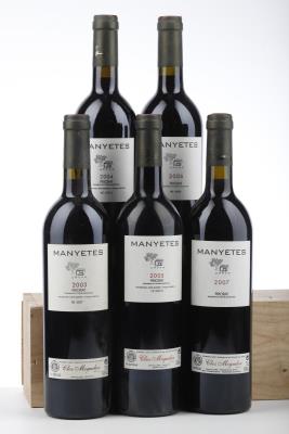 CLOS MOGADOR MANYETES 2003+2004+2005+2006 +2007 MIXED - Isabelle et Rene Barbier - 5 Bottles