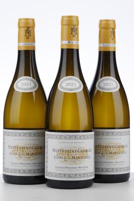 NUITS ST GEORGES BLANC CLOS DE LA MARECHALE 2023 - Jacques Frederic Mugnier - 3 Bottles