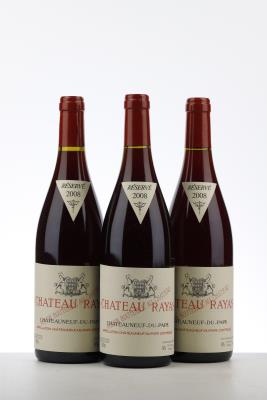 CHATEAUNEUF DU PAPE RAYAS 2008 - Reynaud - 3 Bottles