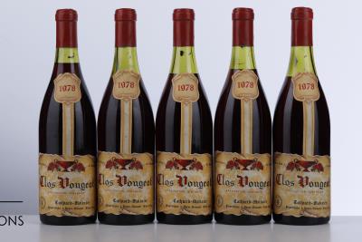 CLOS VOUGEOT 1978 - Cathiard Molinier - 5 Bottles
