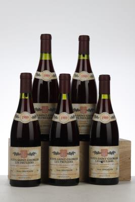 NUITS ST GEORGES LES PRULIERS 1989 - Denis Chevillon - 5 Bottles