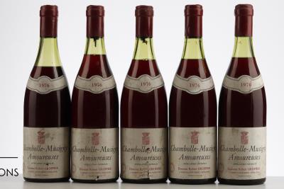 CHAMBOLLE MUSIGNY LES AMOUREUSES Robert Groffier 1976 - 5 Bottles