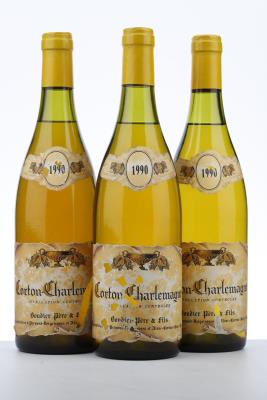 CORTON CHARLEMAGNE 1990 - Boudier - 3 Bottles