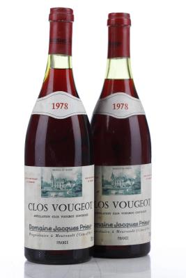 CLOS VOUGEOT 1978 - Jacques Prieur - 2 Bottles