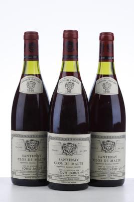 SANTENAY CLOS DE MALTE 1991 - Louis Jadot - 3 Bottles