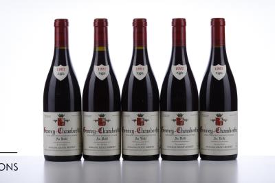 GEVREY CHAMBERTIN AU VELLE 1997 - Denis Mortet - 5 Bottles