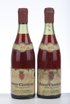 GEVREY CHAMBERTIN 1974 - Andre Coquard - 2 Bottles