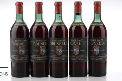 BRUNELLO DI MONTALCINO RISERVA 1961 - Biondi Santi - 5 Bottles