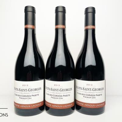NUITS ST GEORGES CLOS DES CORVEES PAGETS 2013 - Arnoux Lachaux - 3 Bottles