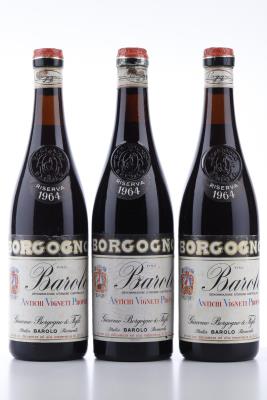BAROLO RISERVA 1964 - Giacomo Borgogno - 3 Bottles