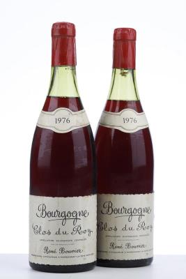 BOURGOGNE ROUGE CLOS DU ROY 1976 - Rene Bouvier - 2 Bottles